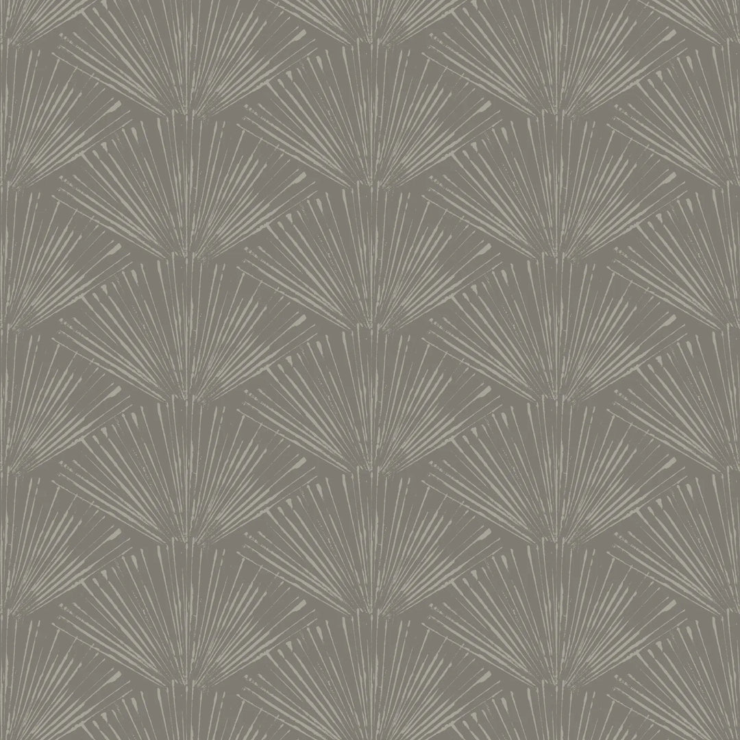Fan Lines - Stone Gray Wallpaper