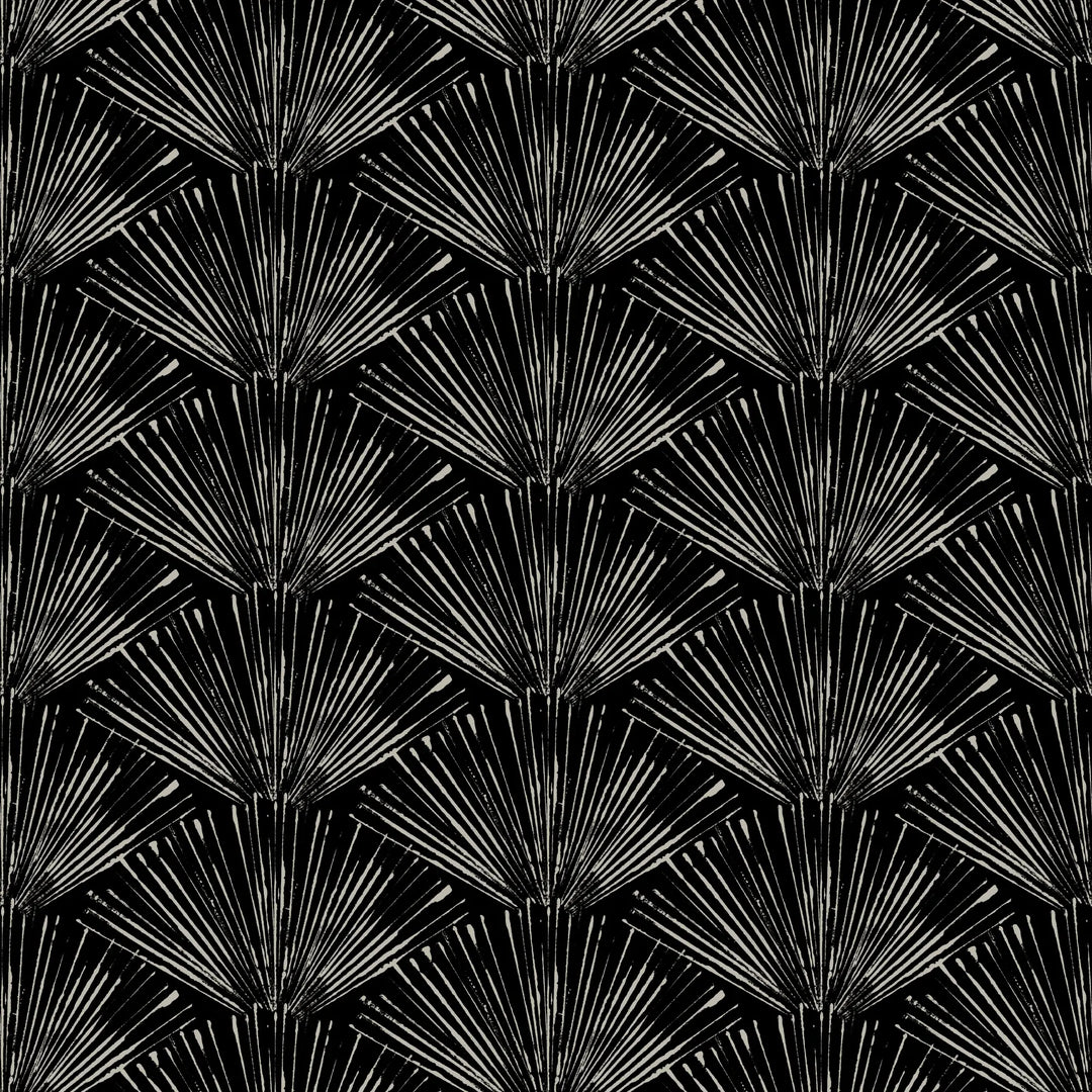 Fan Lines - Warm Black Wallpaper