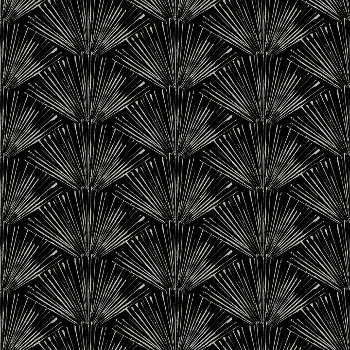 Fan Lines - Warm Black Wallpaper