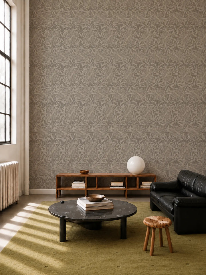 Painted Impact - Gray Linen Wallpaper