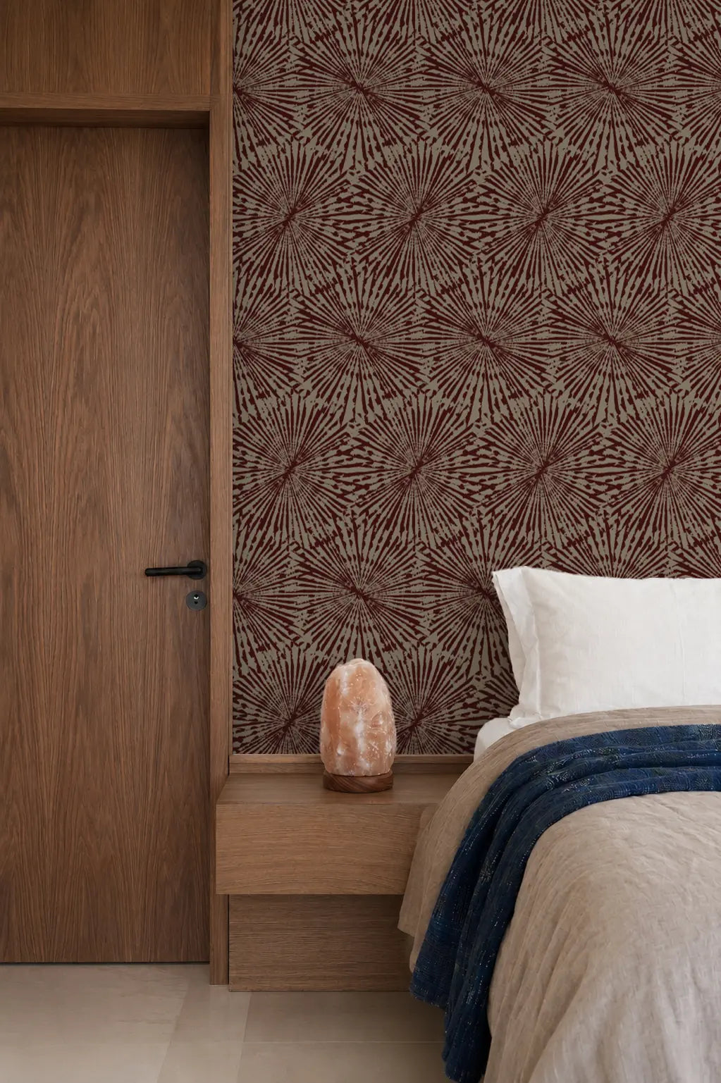 Painted Impact - Maroon Brown Wallpaper