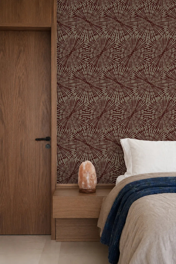 Painted Impact - Maroon Brown Wallpaper