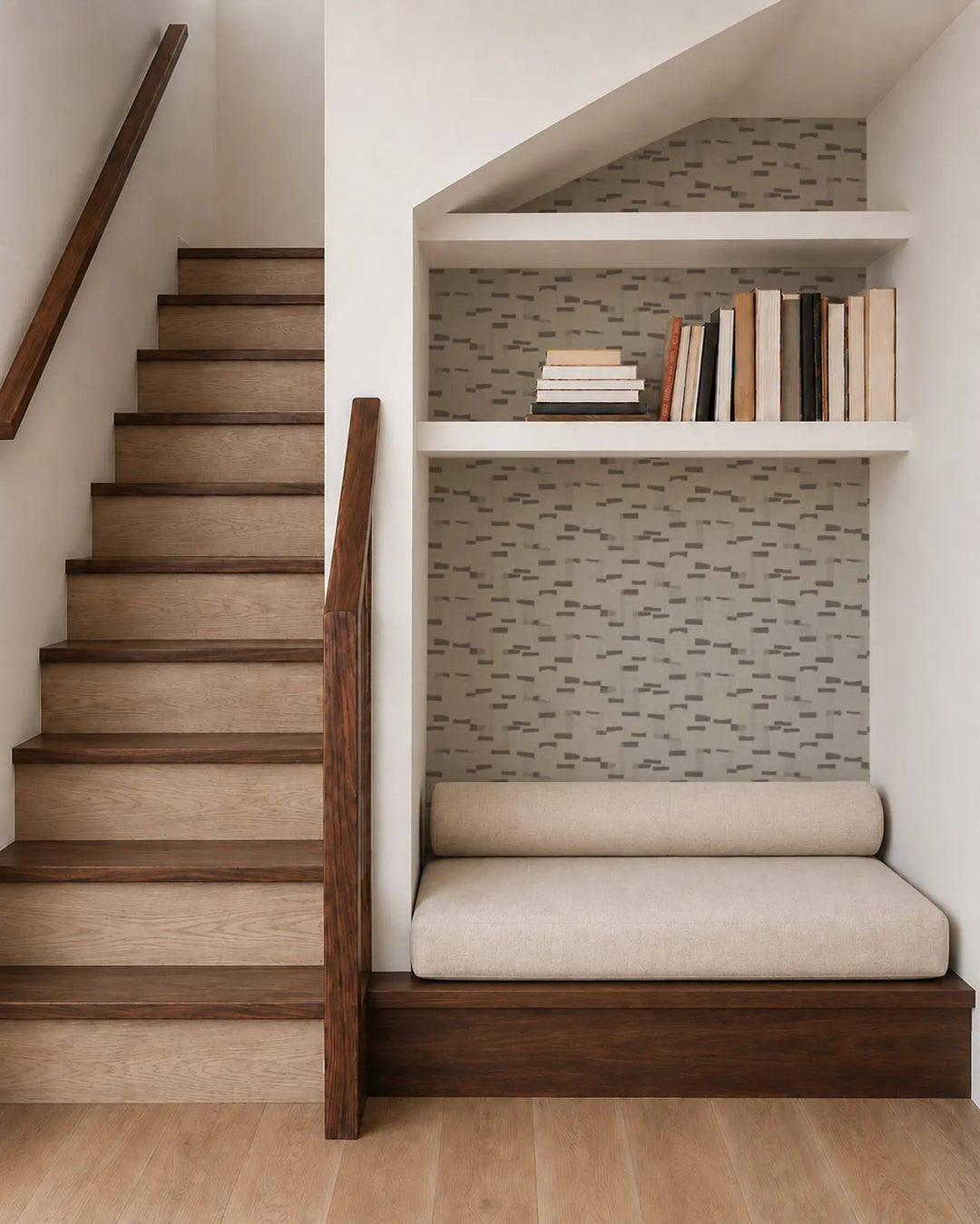Paper Scraps - Hardwood Wallpaper