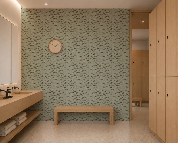 Paper Scraps - True Green Wallpaper