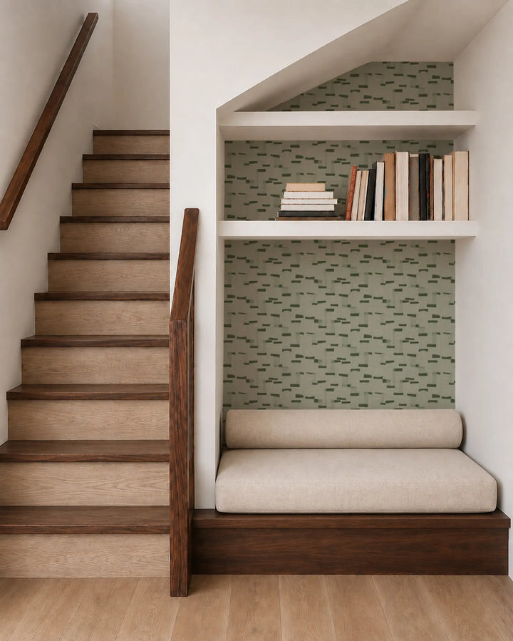Paper Scraps - True Green Wallpaper