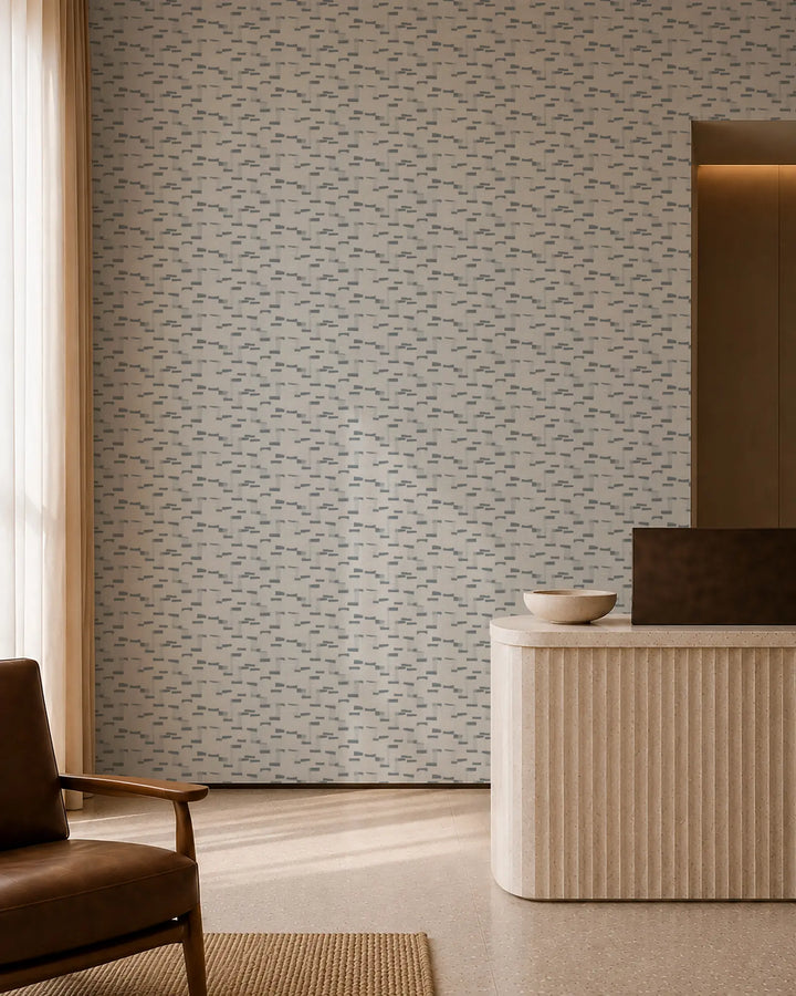 Paper Scraps - Mineral Blue Wallpaper