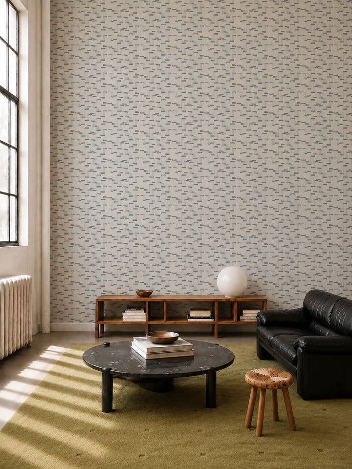 Paper Scraps - Mineral Blue Wallpaper