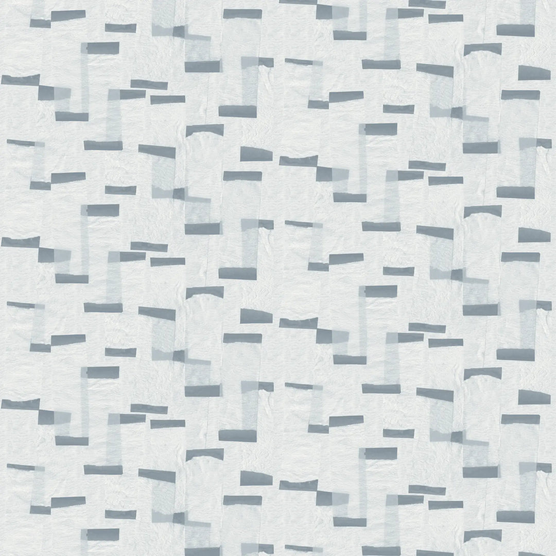Paper Scraps - Mineral Blue Wallpaper