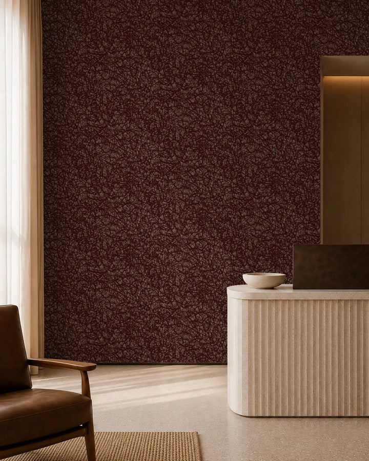 Pigment Bloom - Maroon Brown Wallpaper