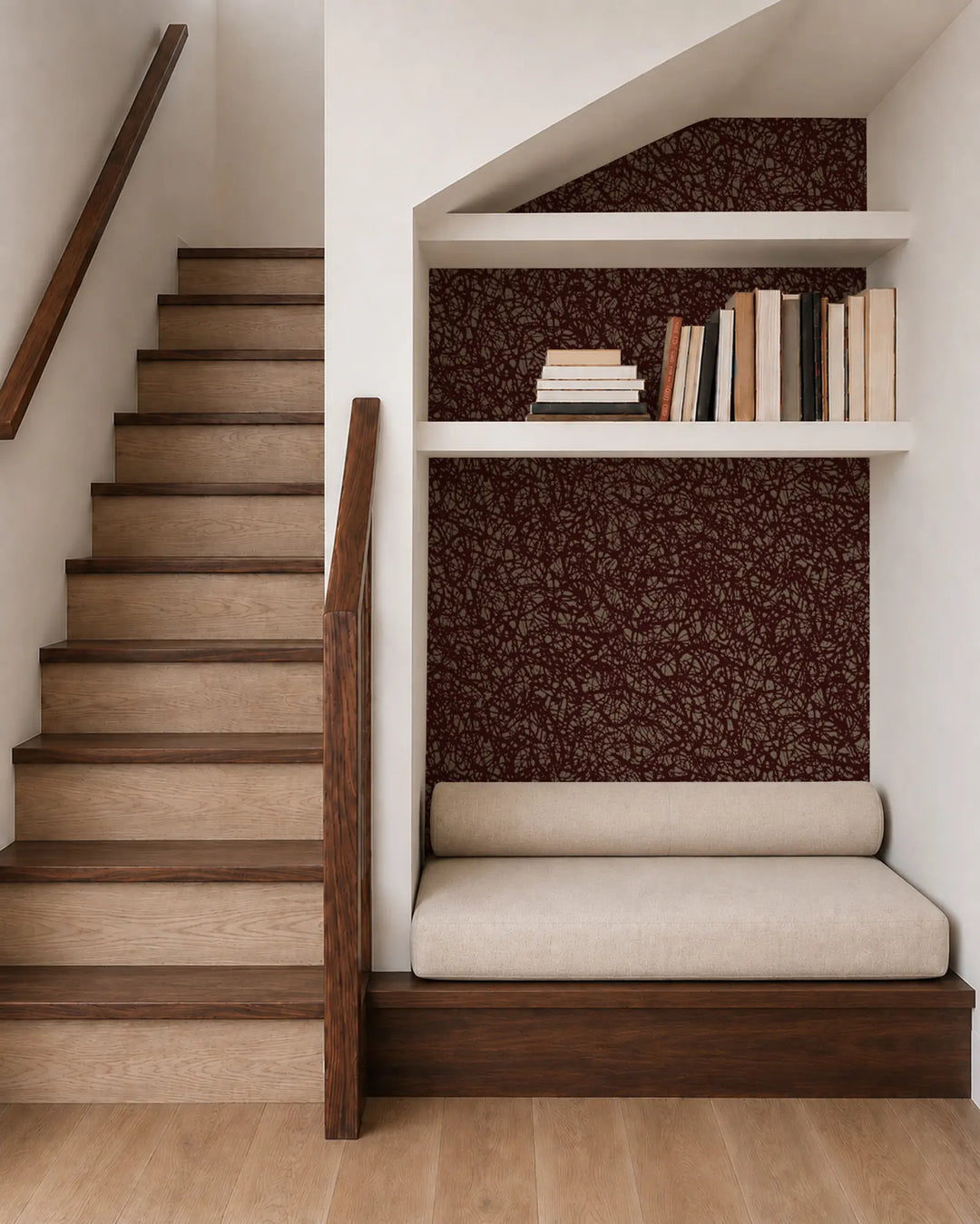 Pigment Bloom - Maroon Brown Wallpaper