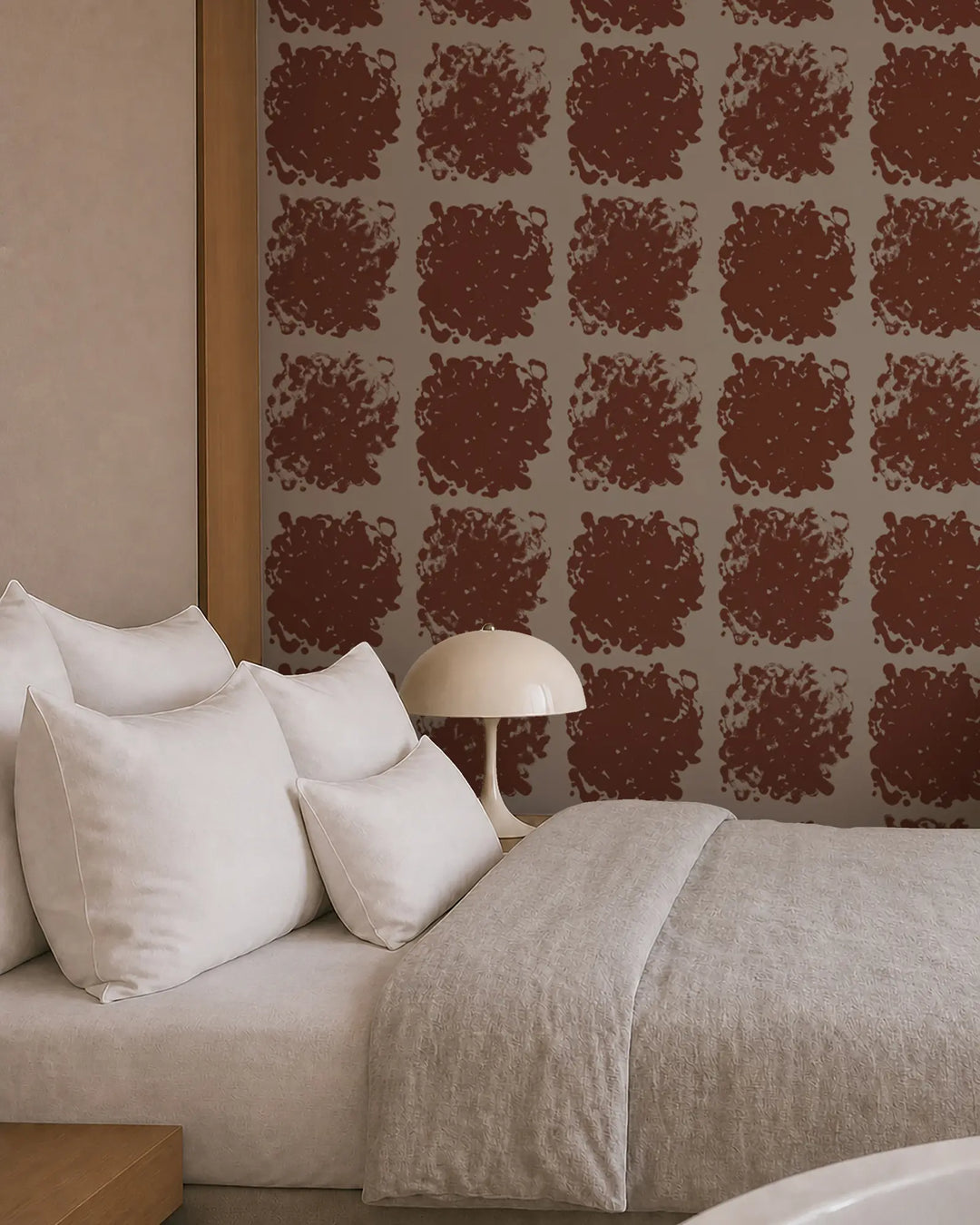 Rorschach Medallions - Burnt Orange Wallpaper