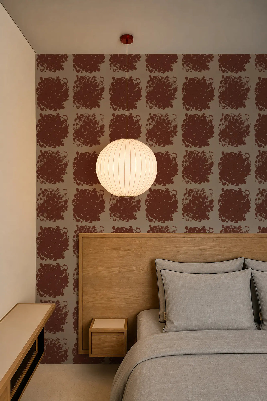 Rorschach Medallions - Burnt Orange Wallpaper