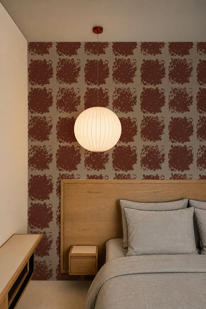 Rorschach Medallions - Burnt Orange Wallpaper