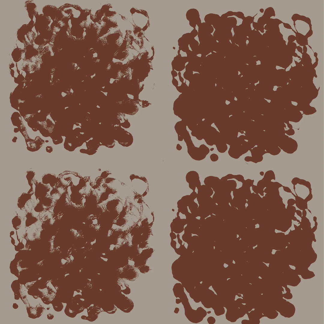 Rorschach Medallions - Burnt Orange Wallpaper