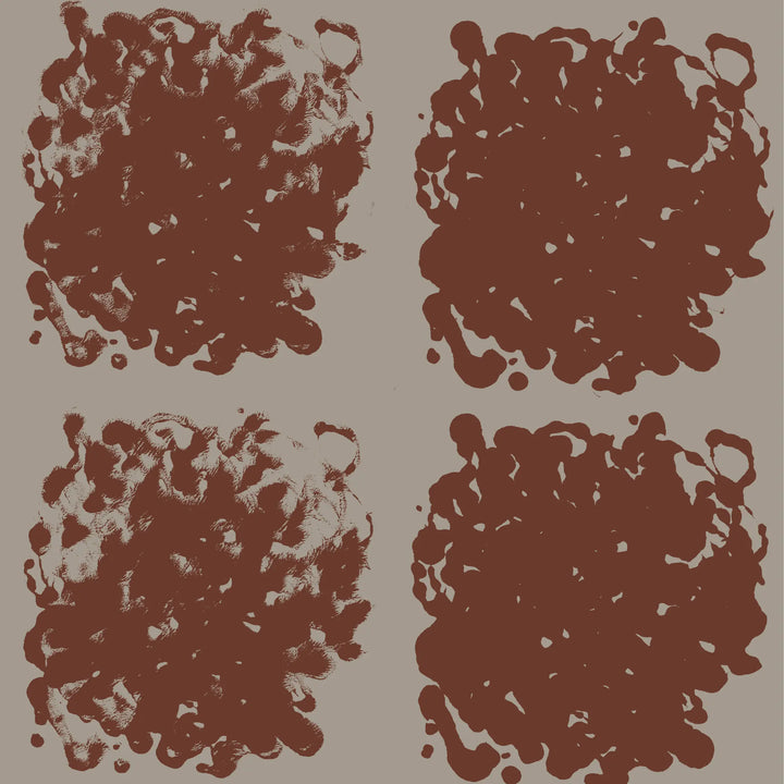 Rorschach Medallions - Burnt Orange Wallpaper
