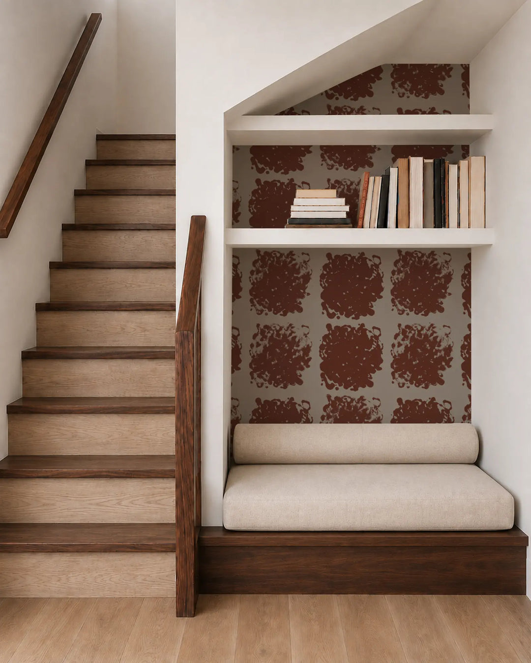 Rorschach Medallions - Burnt Orange Wallpaper