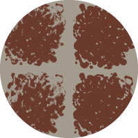 Rorschach Medallions - Burnt Orange Wallpaper