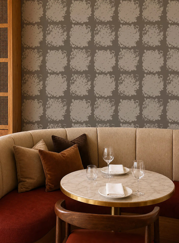 Rorschach Medallions - Hardwood Wallpaper