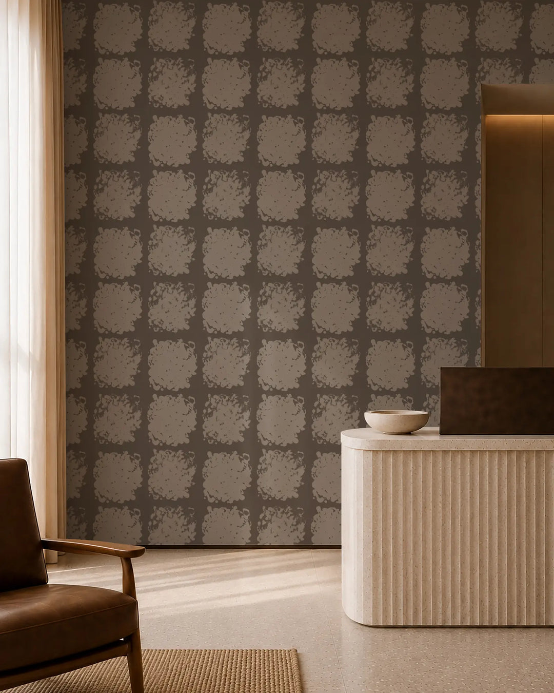 Rorschach Medallions - Hardwood Wallpaper