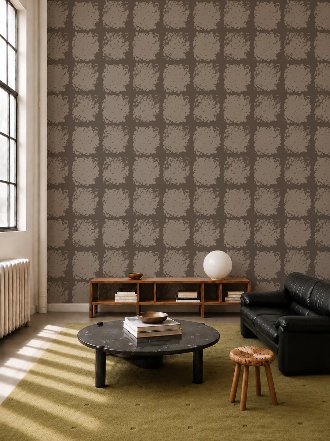 Rorschach Medallions - Hardwood Wallpaper