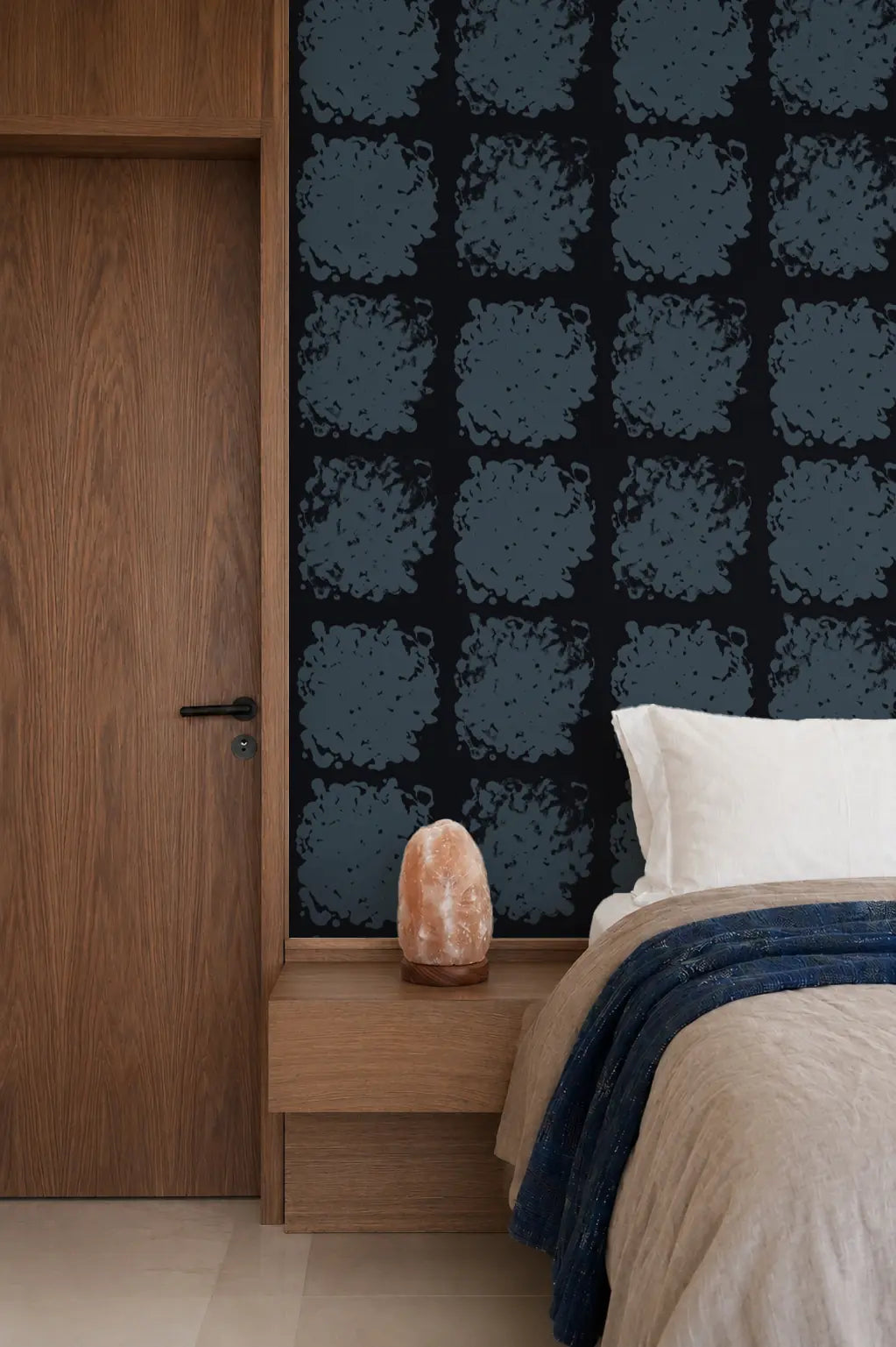 Rorschach Medallions - Midnight Blue Wallpaper