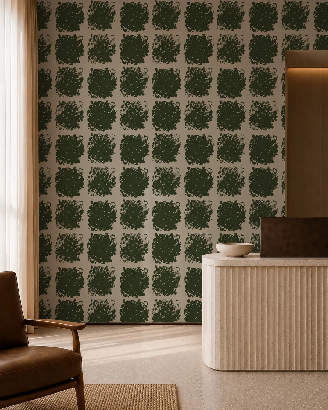 Rorschach Medallions - True Green Wallpaper