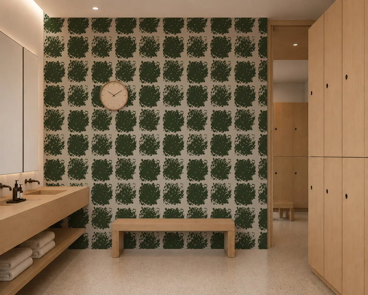 Rorschach Medallions - True Green Wallpaper