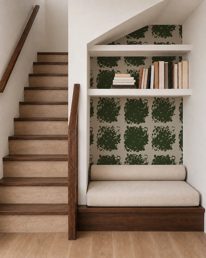 Rorschach Medallions - True Green Wallpaper