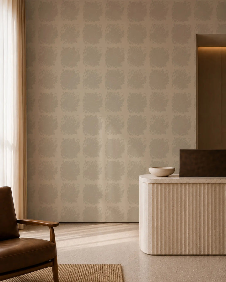 Rorschach Medallions - Washed Linen Wallpaper