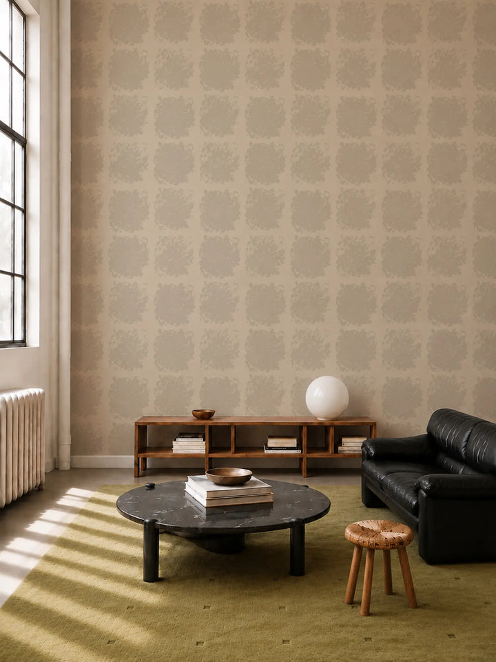 Rorschach Medallions - Washed Linen Wallpaper