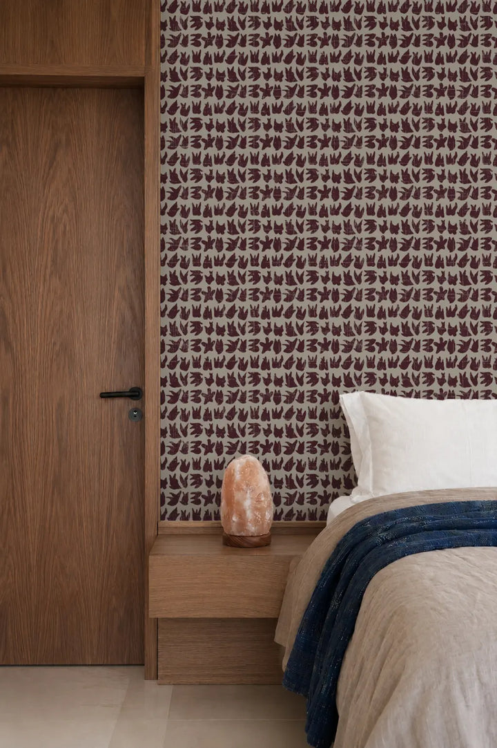 Signets - Maroon Brown Wallpaper