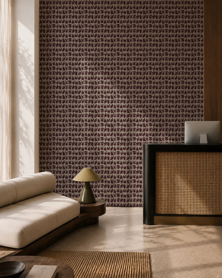 Signets - Maroon Brown Wallpaper