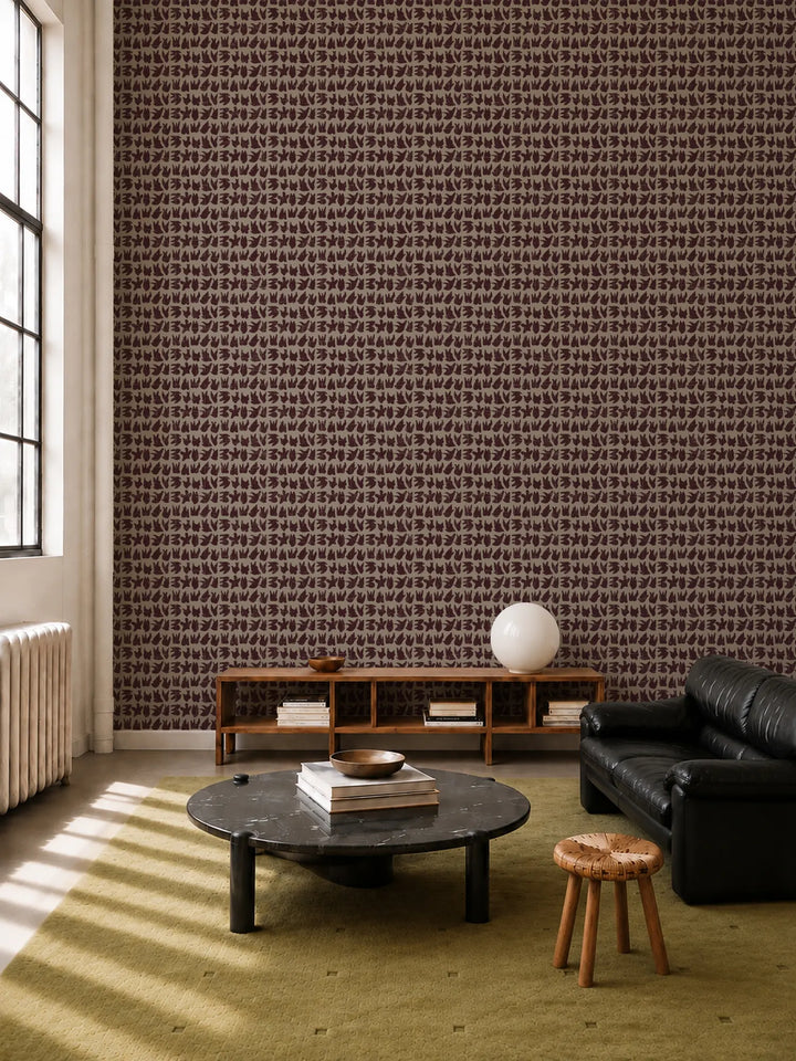 Signets - Maroon Brown Wallpaper