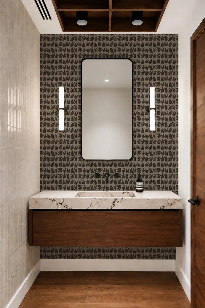 Signets - Taupe Wallpaper