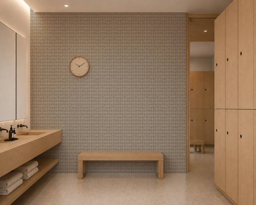 Signets - Washed Linen Wallpaper