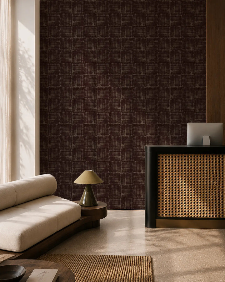 Studio Box - Maroon Brown Wallpaper