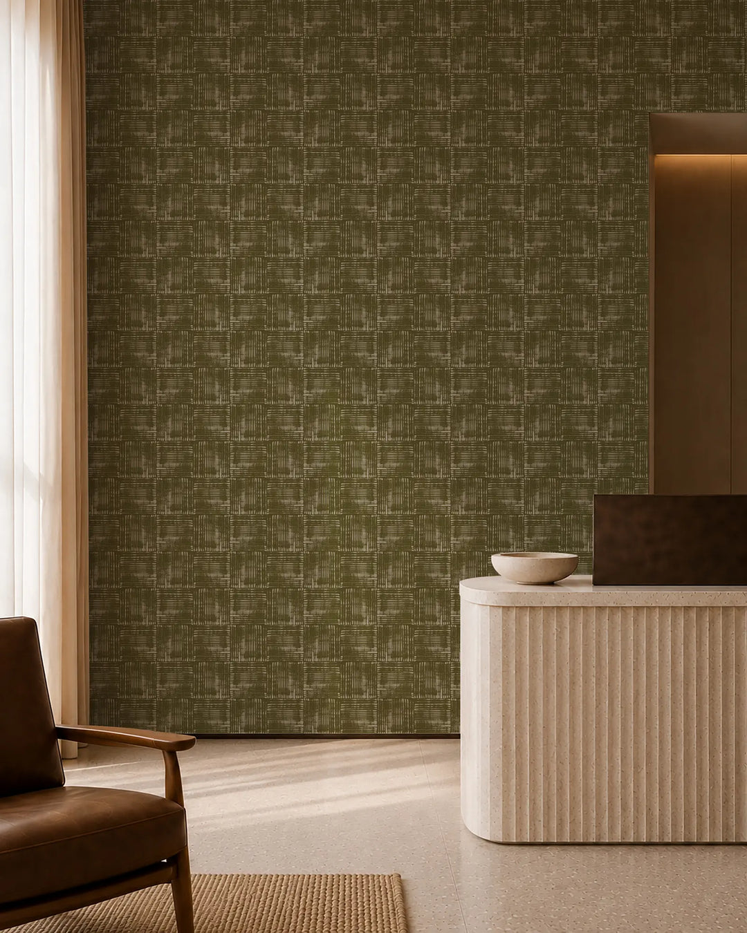 Studio Box - Olive Wallpaper