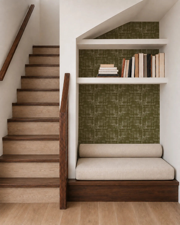 Studio Box - Olive Wallpaper