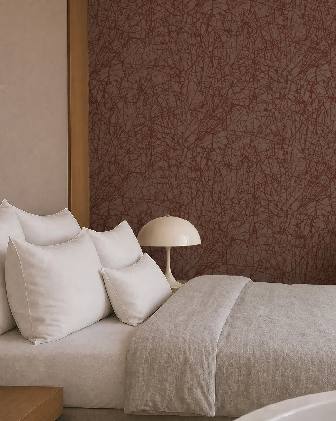 Tangled Paint - Burnt Orange Wallpaper