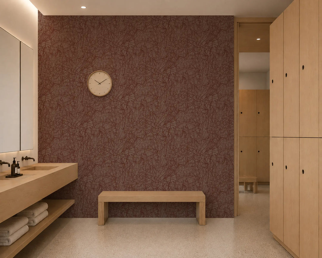 Tangled Paint - Burnt Orange Wallpaper