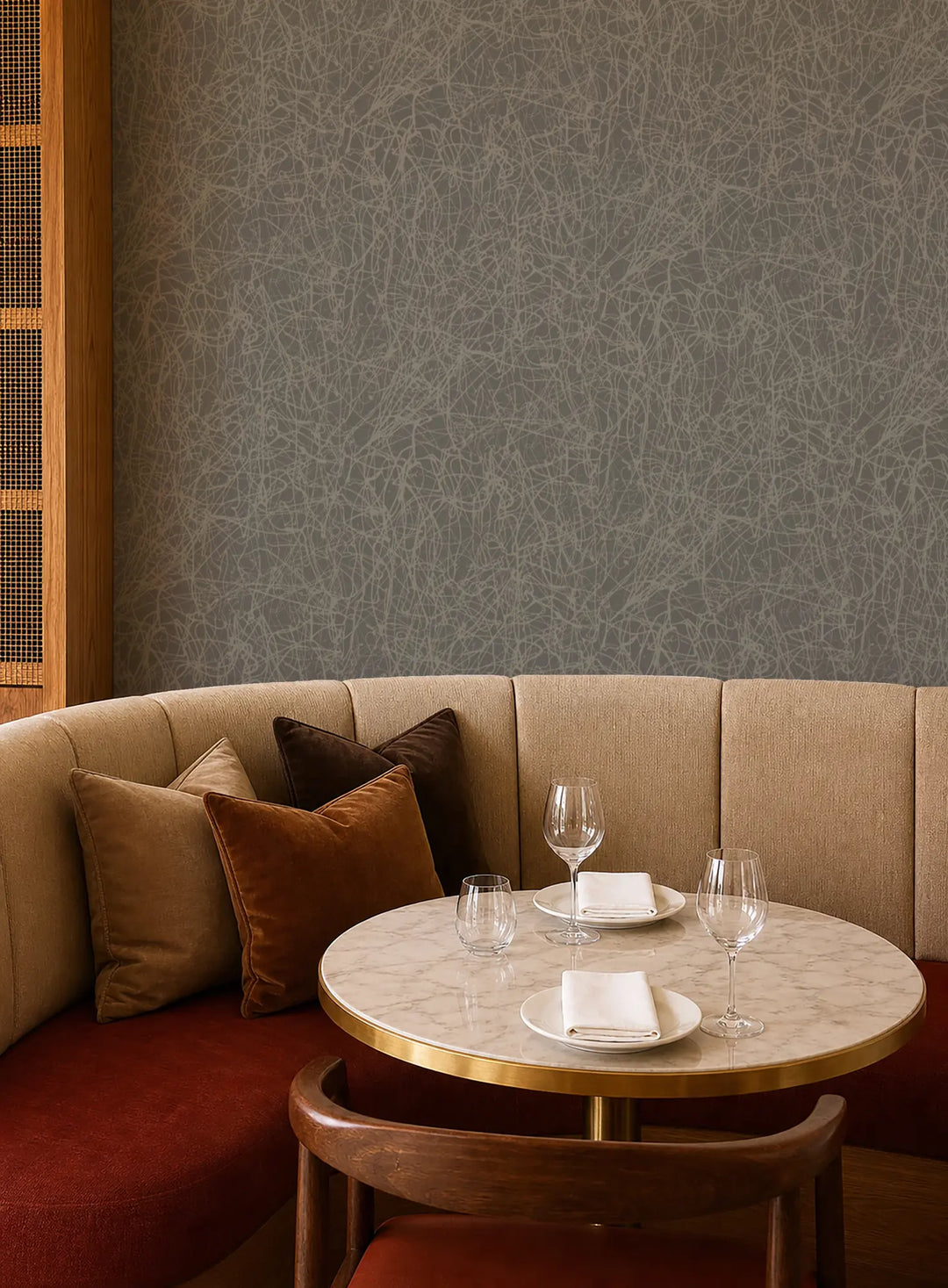 Tangled Paint - Stone Gray Wallpaper