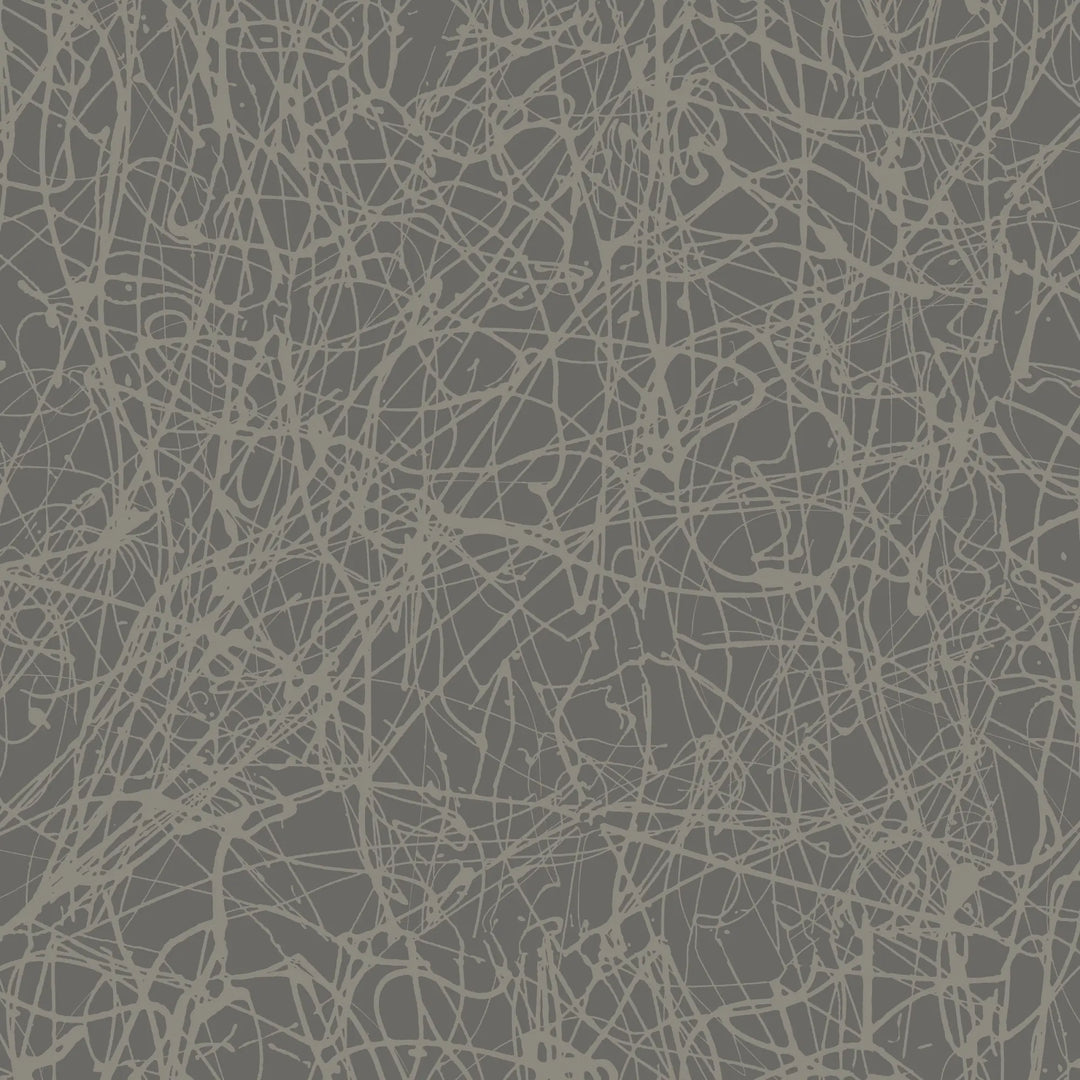Tangled Paint - Stone Gray Wallpaper