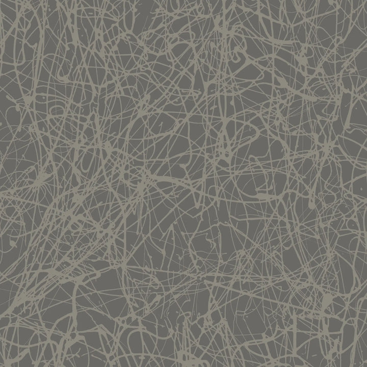 Tangled Paint - Stone Gray Wallpaper