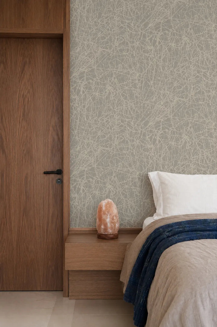 Tangled Paint - Washed Linen Wallpaper