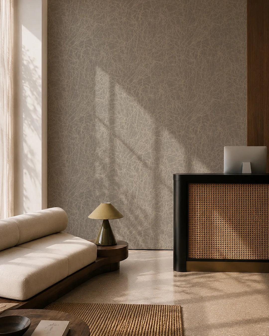 Tangled Paint - Washed Linen Wallpaper