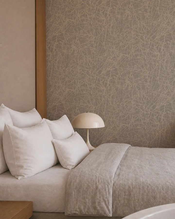 Tangled Paint - Washed Linen Wallpaper