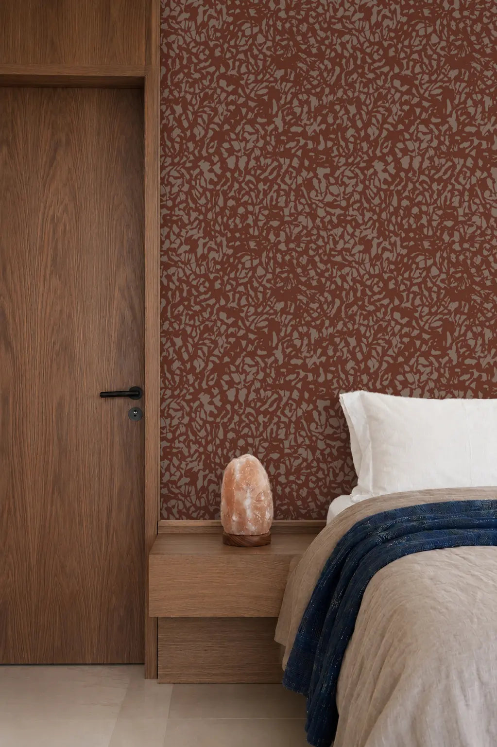 Wandering Brush - Burnt Orange Wallpaper