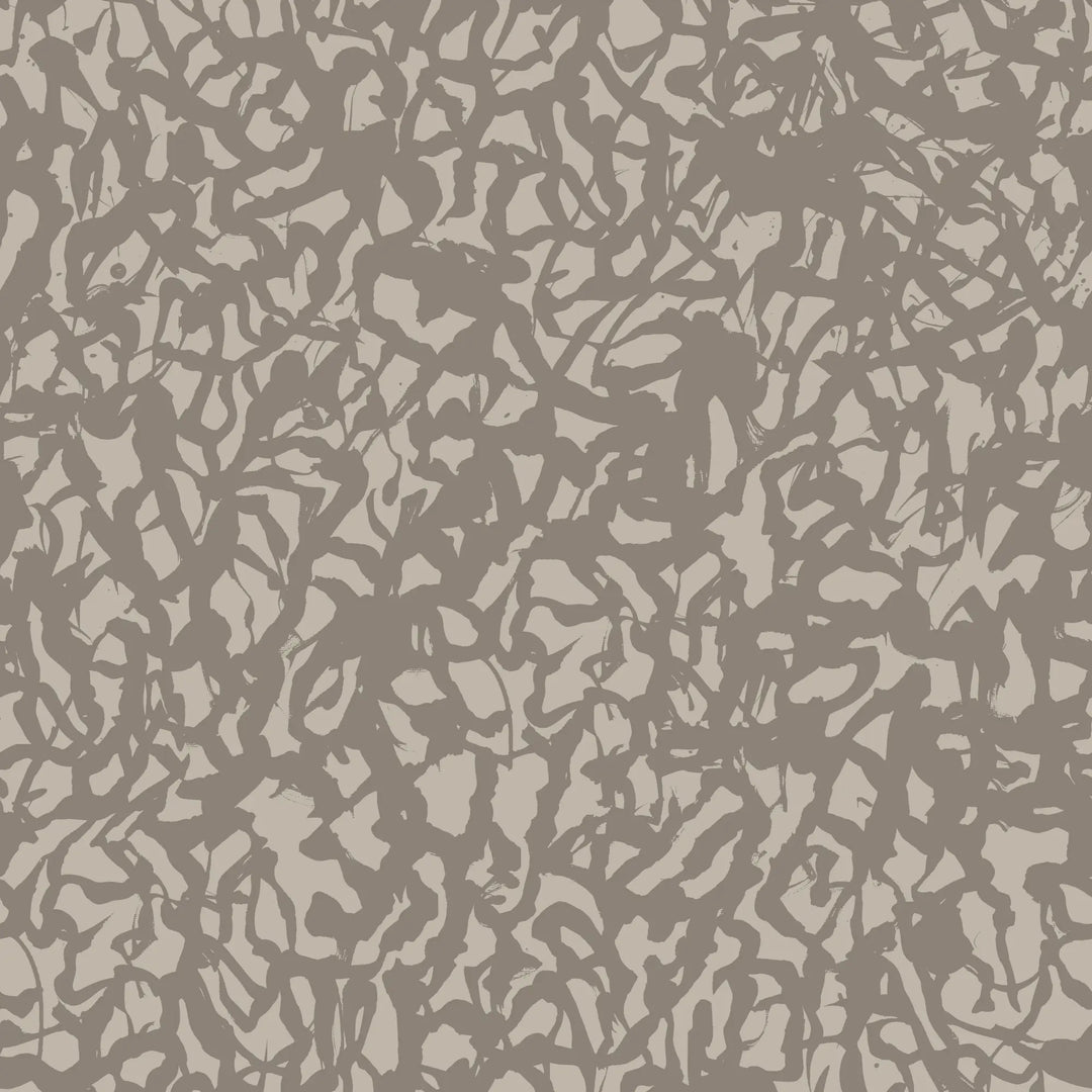 Wandering Brush - Greige Wallpaper