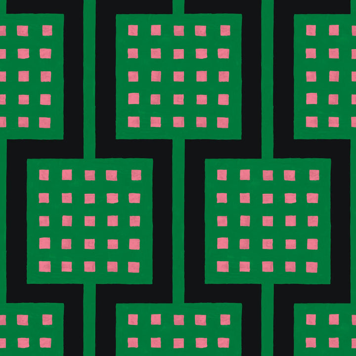 Block Party - Electric Green Wallpaper