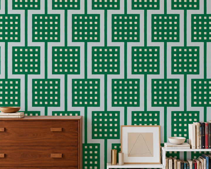 Block Party - Green Dream Wallpaper